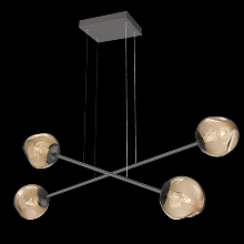 Hammerton PLB0086-M2-GP-GB-CA1-L3 - Luna Double Moda-Graphite-Geo Inner - Bronze Outer-Stainless Cable-LED 3000K