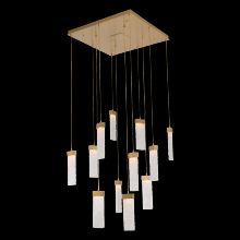 Hammerton CHB0042-09-GP-CG-C01-L3 - Parallel Glass Square 9pc Multi-Pendant
