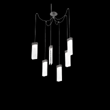 Hammerton SCB0042-06-GP-CG-C01-L3 - Parallel Glass Round 6pc Swag Multi-Pendant