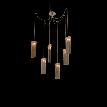 Hammerton SCB0042-06-NB-BG-C01-L3 - Parallel Glass Round 6pc Swag Multi-Pendant