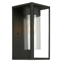 Eglo 203033A - 1 LT Outdoor Wall Light w/ Matte Black Finish & Clear Glass Shade