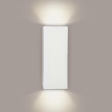 A-19 1803-WETST-1LEDE26-A31 - Flores Wall Sconce: Satin White (Wet Sealed Top, E26 Base LED (Bulb included))