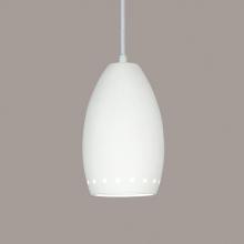 A-19 P1503-A1-WCC - Grenada Pendant: Clay (White Cord & Canopy)