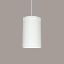 A-19 P205-A10-WCC-1LEDE26 - Delos Pendant: Graphite (White Cord & Canopy)