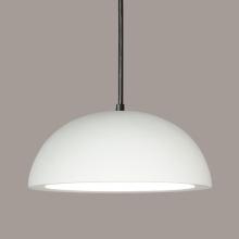 A-19 P302-M17-BCC - Gran Thera Pendant: Royal Gold Satin (Black Cord & Canopy)