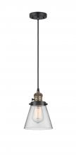 Innovations Lighting 201CSW-BAB-G62 - Cone - 1 Light - 6 inch - Black Antique Brass - Cord hung - Mini Pendant