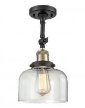 Innovations Lighting 201F-BAB-G72-LED - Bell - 1 Light - 8 inch - Black Antique Brass - Adjustable Semi-Flush Mount