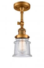 Innovations Lighting 201F-BB-G184S-LED - Canton - 1 Light - 5 inch - Brushed Brass - Adjustable Semi-Flush Mount