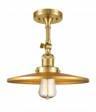 Innovations Lighting 201F-SG-MFR-SG-12 - Railroad - 1 Light - 12 inch - Satin Gold - Adjustable Semi-Flush Mount