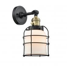 Innovations Lighting 203SW-BAB-G51-CE-LED - Bell Cage - 1 Light - 6 inch - Black Antique Brass - Adjustable Sconce