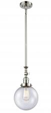 Innovations Lighting 206-PN-G204-8 - Beacon - 1 Light - 8 inch - Polished Nickel - Stem Hung - Adjustable Mini Pendant