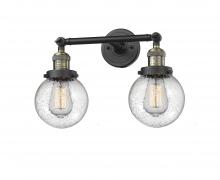 Innovations Lighting 208-BAB-G204-6 - Beacon - 2 Light - 17 inch - Black Antique Brass - Adjustable Bath Vanity Light