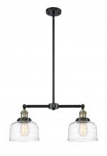 Innovations Lighting 209-BAB-G713 - Bell - 2 Light - 21 inch - Black Antique Brass - Stem Hung - Adjustable Island Light