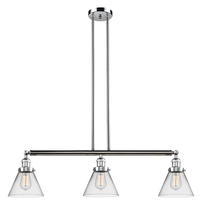 Innovations Lighting 213-PC-G42 - Cone - 3 Light - 40 inch - Polished Chrome - Stem Hung - Adjustable Island Light