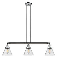 Innovations Lighting 213-PC-G44 - Cone - 3 Light - 40 inch - Polished Chrome - Stem Hung - Adjustable Island Light