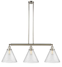 Innovations Lighting 213-PN-G44-L - Cone - 3 Light - 44 inch - Polished Nickel - Stem Hung - Adjustable Island Light