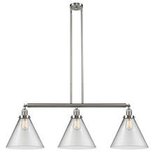 Innovations Lighting 213-SN-G42-L - Cone - 3 Light - 44 inch - Brushed Satin Nickel - Stem Hung - Adjustable Island Light
