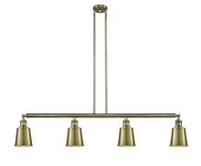Innovations Lighting 214-AB-M9-AB - Addison - 4 Light - 50 inch - Antique Brass - Stem Hung - Adjustable Island Light