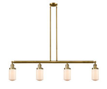 Innovations Lighting 214-BB-G311 - Dover - 4 Light - 49 inch - Brushed Brass - Stem Hung - Adjustable Island Light