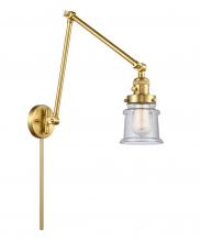 Innovations Lighting 238-SG-G184S - Canton - 1 Light - 8 inch - Satin Gold -Adjustable Swing Arm
