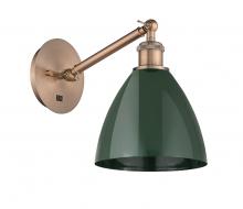 Innovations Lighting 317-1W-AC-MBD-75-GR - Plymouth - 1 Light - 8 inch - Antique Copper - Adjustable Sconce