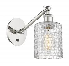 Innovations Lighting 317-1W-PN-G112C-5CL - Cobbleskill - 1 Light - 5 inch - Polished Nickel - Adjustable Sconce