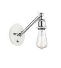 Innovations Lighting 317-1W-WPC - Belfast - 1 Light - 5 inch - White Polished Chrome - Adjustable Sconce