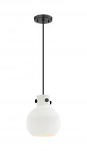 Innovations Lighting 410-1PS-BK-M410-8W - Newton Sphere - 1 Light - 8 inch - Matte Black - Cord hung - Pendant