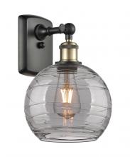 Innovations Lighting 516-1W-BAB-G1213-8SM - Athens Deco Swirl - 1 Light - 8 inch - Black Antique Brass - Sconce