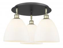 Innovations Lighting 516-3C-BAB-GBD-91 - Bristol - 3 Light - 21 inch - Black Antique Brass - Flush Mount