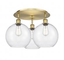 Innovations Lighting 516-3C-BB-G124-10 - Athens - 3 Light - 22 inch - Brushed Brass - Flush Mount