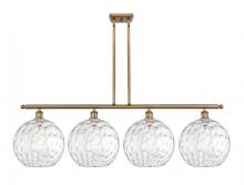 Innovations Lighting 516-4I-BB-G1215-12 - Athens Water Glass - 4 Light - 50 inch - Brushed Brass - Stem Hung - Island Light