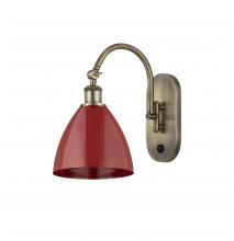 Innovations Lighting 518-1W-AB-MBD-75-RD - Plymouth - 1 Light - 8 inch - Antique Brass - Adjustable Swing Arm