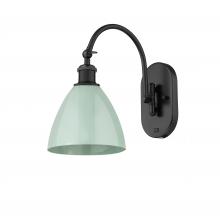 Innovations Lighting 518-1W-BK-MBD-75-SF - Plymouth - 1 Light - 8 inch - Matte Black - Adjustable Swing Arm
