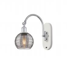 Innovations Lighting 518-1W-WPC-G1213-6SM - Athens Deco Swirl - 1 Light - 6 inch - White Polished Chrome - Adjustable Swing Arm