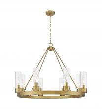 Innovations Lighting 617-8CR-BB-G617-8CL - Boreas - 6 Light - 36 inch - Brushed Brass - Chandelier