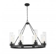 Innovations Lighting 617-8CR-BK-G617-11SDY - Boreas - 6 Light - 36 inch - Matte Black - Chandelier