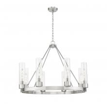 Innovations Lighting 617-8CR-SN-G617-11CL - Boreas - 6 Light - 36 inch - Satin Nickel - Chandelier