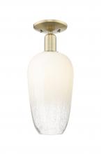 Innovations Lighting 716-1C-AB-G484-7OP - Brookhaven Flute - 1 Light - 6 inch - Antique Brass - Semi-Flush Mount