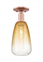Innovations Lighting 716-1C-AC-G480-6AM - Brookhaven Almond - 1 Light - 6 inch - Antique Copper - Semi-Flush Mount