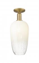 Innovations Lighting 716-1C-BB-G484-7OP - Brookhaven Flute - 1 Light - 6 inch - Brushed Brass - Semi-Flush Mount