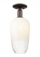 Innovations Lighting 716-1C-OB-G484-7OP - Brookhaven Flute - 1 Light - 6 inch - Oil Rubbed Bronze - Semi-Flush Mount
