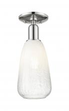 Innovations Lighting 716-1C-PN-G480-6OP - Brookhaven Almond - 1 Light - 6 inch - Polished Nickel - Semi-Flush Mount