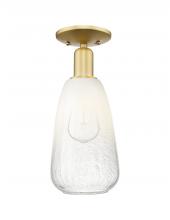 Innovations Lighting 716-1C-SG-G480-6OP - Brookhaven Almond - 1 Light - 6 inch - Satin Gold - Semi-Flush Mount