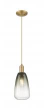 Innovations Lighting 716-1P-BB-G480-6SL - Brookhaven Almond - 1 Light - 6 inch - Brushed Brass - Cord hung - Mini Pendant