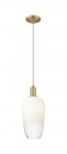 Innovations Lighting 716-1P-BB-G484-7OP - Brookhaven Flute - 1 Light - 6 inch - Brushed Brass - Cord hung - Mini Pendant