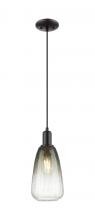 Innovations Lighting 716-1P-BK-G480-6SL - Brookhaven Almond - 1 Light - 6 inch - Matte Black - Cord hung - Mini Pendant