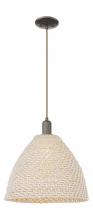 Innovations Lighting 716-1P-OB-NBD-16-NAT - Bristol Natural - 1 Light - 6 inch - Oil Rubbed Bronze - Cord hung - Mini Pendant