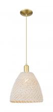 Innovations Lighting 716-1P-SG-NBD-12-NAT - Bristol Natural - 1 Light - 6 inch - Satin Gold - Cord hung - Mini Pendant