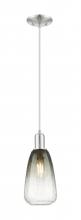 Innovations Lighting 716-1P-SN-G480-6SL - Brookhaven Almond - 1 Light - 6 inch - Brushed Satin Nickel - Cord hung - Mini Pendant